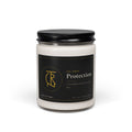 Protection soy candle shown from above with the lid removed