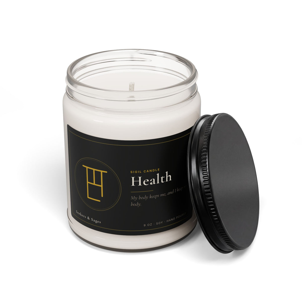 Health Intention Candle — 9oz Hand-Poured Soy